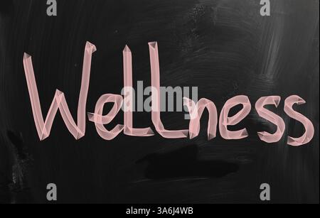 Gesundheitskonzept handschriftlich mit Kreide auf einer Tafel Stockfoto