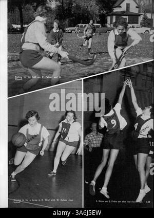Das Wizard Jahrbuch 1957 der Edison High School zeigt die Schüler, Lehrkräfte, Vereine, Leichtathletik und bedeutende Veranstaltungen aus dem Jahr 1956-1957 im Hennepin County. Stockfoto