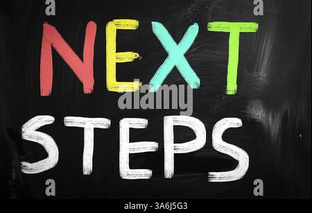 Geschäftsideen mit weißer Kreide auf einer Tafel handschriftliche Stockfoto