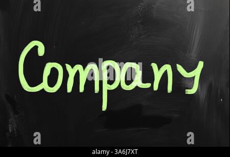 Geschäftsideen mit weißer Kreide auf einer Tafel handschriftliche Stockfoto