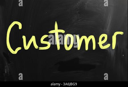 Geschäftsideen mit weißer Kreide auf einer Tafel handschriftliche Stockfoto