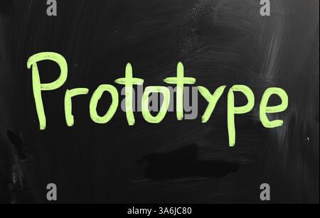 Geschäftsideen mit weißer Kreide auf einer Tafel handschriftliche Stockfoto