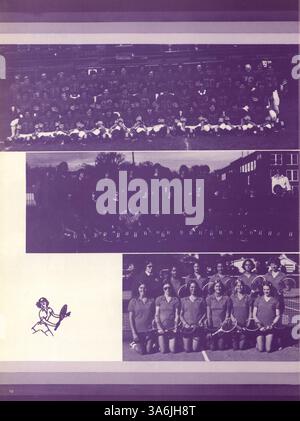 Die Ausgabe 1976 des „76 Wizard“ Jahrbuchs der Edison High School dokumentiert die Schülerschaft der Schule, Lehrer, Vereine, Leichtathletik und Schlüsselereignisse des Schuljahres 1975-1976 mit besonderem Schwerpunkt auf der Geschichte der afroamerikanischen Schule. Stockfoto