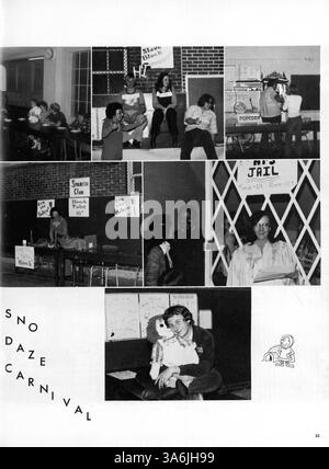 Diese Ausgabe des Jahrbuchs „76 Wizard“ der Edison High School aus dem Jahr 1976 behandelt Schüler, Lehrer, Vereine, Leichtathletik und wichtige Veranstaltungen aus dem Schuljahr 1975-1976 mit einem Schwerpunkt auf der Geschichte der afroamerikanischen Welt. Stockfoto