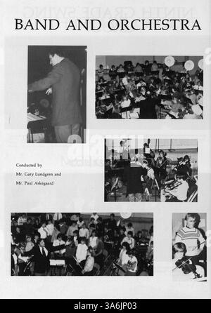 Das 1984 South View Jr. Das High Yearbook dokumentiert die wichtigsten Aktivitäten und Veranstaltungen des Schuljahres 1983-1984, einschließlich der Beteiligung der Schüler an Akademikern, Leichtathletik, Vereinen und Schulveranstaltungen. Es bietet eine Momentaufnahme der pulsierenden Schulgemeinschaft zu dieser Zeit. Stockfoto