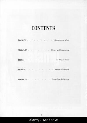 Das Jahrbuch 1949 der Patrick Henry High School dokumentiert die Leistungen und Aktivitäten von Schülern, Lehrern und Leichtathletik aus dem Schuljahr 1948-1949. Stockfoto