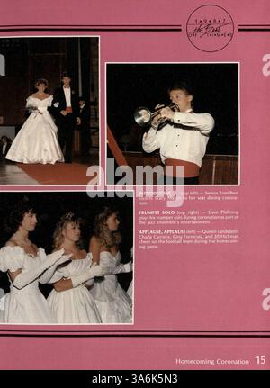 Das Jahrbuch „Aurean“ 1987 der Richfield High School beleuchtet wichtige Momente des Schuljahres 1986-1987, darunter Porträts von Schülern und Lehrkräften, sportliche Veranstaltungen, Schulclubs und wichtige akademische Meilensteine. Stockfoto