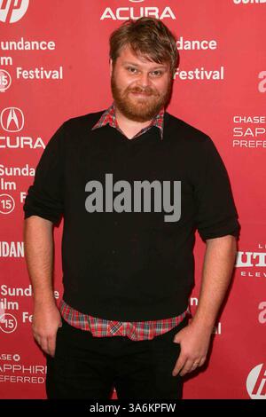 26. Januar 2015 – Park City, Utah, USA – der Schauspieler Steve Berg nimmt an der Premiere von „Graben für Feuer“ im Eccles Theater während des Sundance Film Festivals 2015 Teil. (Bild: © Debby Wong/ZUMA Wire) Stockfoto