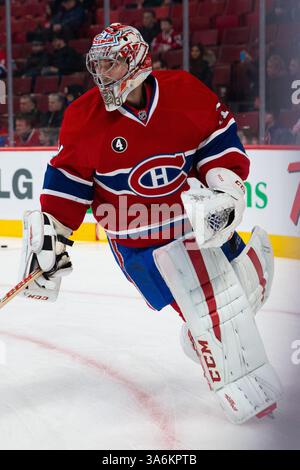 27. JANUAR 2015: Montreal Canadiens Torhüter Carey Price #31 wärmt vor einem NHL-Spiel zwischen den Dallas Stars und den Montreal Canadiens im Bell Centre in Montreal, Quebec, Kanada. Die Montreal Canadiens besiegten die Dallas Stars mit 3:2. Philippe Bouchard/CSM(Bild: © Philippe Bouchard/Cal Sports Media/Cal Sport Media/ZUMAPRESS.com) Stockfoto