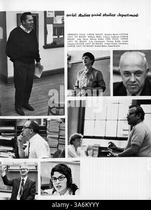 Dieses Jahrbuch der Marshall University reflektiert die Aktivitäten und Erfolge von Studenten, Lehrern, Leichtathletik und Clubs im akademischen Jahr 1971-1972. Stockfoto