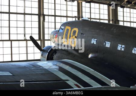 Douglas C-47 Skytrain, American Airpower Museum, Republic Airport, Farmingdale, Long Island, NY Stockfoto