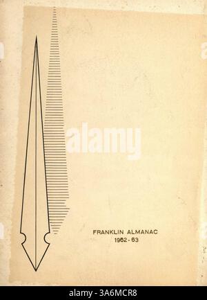 Das Franklin Jr. Das High Yearbook für 1963 mit dem Titel Franklin Almanac behandelt das akademische Jahr der neunten Klasse und dokumentiert Schülerporträts, Lehrer und andere wichtige Schulveranstaltungen aus dem Schuljahr 1962-1963. Stockfoto