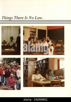 Diese Ausgabe des Antler Jahrbuchs 1980 von der Minnehaha Academy fasst die Höhepunkte des Schuljahres 1979-1980 mit Dokumentationen über Schüler, Lehrer, Sport und Vereine zusammen. Die Seiten 55, 56 und 59-62 fehlen. Stockfoto