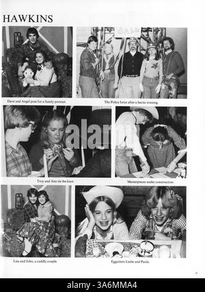 In diesem Jahrbuch 1980 Antler von der Minnehaha Academy sind die Ereignisse des Schuljahres 1979-1980 aufgezeichnet, darunter Schülerleistungen, Leichtathletik und Vereine. Einige Seiten (55, 56 und 59-62) fehlen. Stockfoto