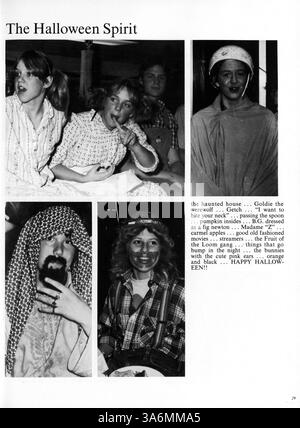 Das Geweih Jahrbuch 1980 der Minnehaha Academy fasst die Höhepunkte des Schuljahres 1979-1980 zusammen und dokumentiert Schüler, Lehrer, Vereine, Leichtathletik, und Schulveranstaltungen. Die Seiten 55, 56 und 59-62 fehlen. Stockfoto