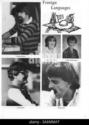 In diesem 1980 Geweih Jahrbuch der Minnehaha Academy werden das Leben von Schülern, Lehrern, Leichtathletik und Clubs während des Schuljahres 1979-1980 vorgestellt. Die Seiten 55, 56 und 59-62 fehlen. Stockfoto