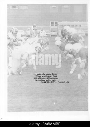 Das Antler Jahrbuch 1980 der Minnehaha Academy dokumentiert das Leben der Studenten, die Lehrkräfte, die Leichtathletik und die Vereine während des akademischen Jahres 1979-1980. Die Seiten 55, 56 und 59-62 fehlen. Stockfoto