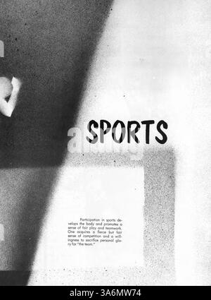 Diese Ausgabe des Whigrean Yearbook für 1963 dokumentiert die bedeutenden Ereignisse, Leichtathletik und Clubaktivitäten der Edina-Morningside High School Schüler während des akademischen Jahres 1962-1963. Stockfoto