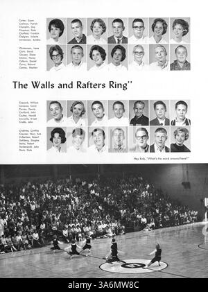 Das Whigrean-Jahrbuch 1963 dokumentiert die wichtigsten Momente des Schuljahres 1962-1963 an der Edina-Morningside High School mit Schwerpunkt auf Studenten, Dozenten, Clubs, Leichtathletik, und Schulveranstaltungen. Stockfoto