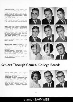Whigrean 1963 dokumentiert das akademische, sportliche und außerschulische Leben von Schülern, Lehrern und Mitarbeitern der Edina-Morningside High School während des Schuljahres 1962-1963 in Edina, Minnesota. Stockfoto