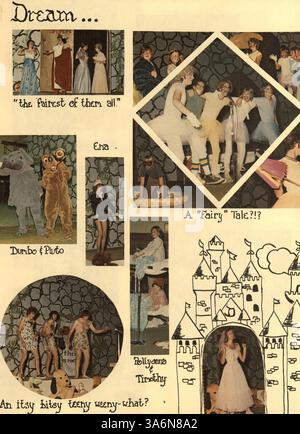 Die Ausgabe 1976 des Antler Jahrbuchs der Minnehaha Academy zeigt die Schüler, Lehrer, Leichtathletik, Vereine und Veranstaltungen des akademischen Jahres 1975-1976. Stockfoto