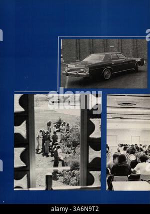 Das 1975 Talons Yearbook von Robbinsdale's Cooper High School enthält detaillierte Berichte über Schüler, Lehrer und Veranstaltungen, die Momente aus dem Schuljahr 1974-1975 festhalten. Stockfoto