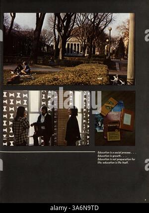 Das 1975 Talons Yearbook der Cooper High School in Robbinsdale spiegelt die akademischen, sportlichen und sozialen Aktivitäten des Schuljahres 1974-1975 wider und erfasst wichtige Momente des Schülerlebens. Stockfoto