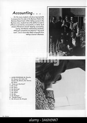 In dieser Ausgabe 1975 des Talons Yearbook der Cooper High School werden die Schüler, Lehrer, Sportmannschaften und außerschulischen Veranstaltungen vorgestellt, die das Schuljahr 1974-1975 kennzeichneten. Stockfoto