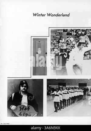 Das 1975 Talons Yearbook der Cooper High School dokumentiert die akademischen, sportlichen und außerschulischen Höhepunkte des Schuljahres 1974-1975 mit Schülern und Lehrern. Stockfoto
