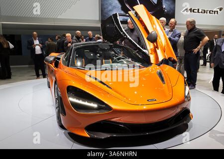 McLaren 720S Sportwagen auf dem 87. Internationalen Automobilsalon in Genf. Schweiz - 8. März 2017. Stockfoto