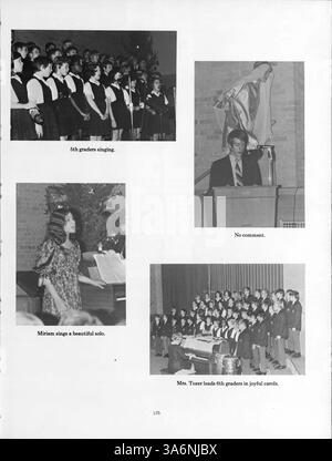 Diese Ausgabe des Breck Jahrbuchs (Mustang) behandelt die Schüler, Lehrer, Schulvereine, Sportaktivitäten und bedeutende Veranstaltungen aus dem Schuljahr 1970-1971 in Breck. Stockfoto