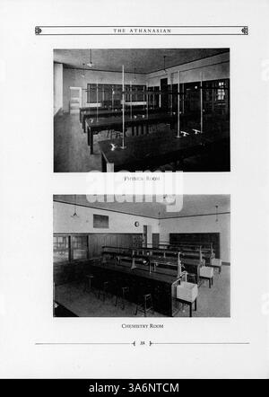 In diesem Jahrbuch 1925 der de La Salle High School werden die Leistungen der Schüler, die Beiträge der Lehrkräfte und die Schulveranstaltungen aus dem Schuljahr 1924-1925 vorgestellt. Stockfoto