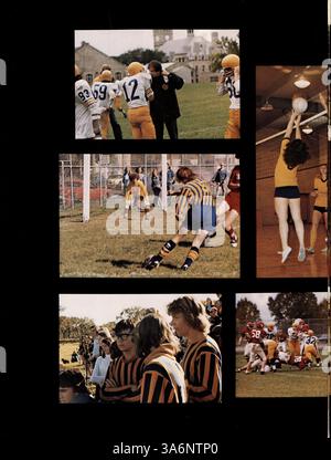 Das Mustang Yearbook 1974 fängt die wichtigsten Momente des akademischen Jahres 1973-1974 an der Breck School ein und beleuchtet das Leben der Schüler, die Lehrkräfte, die Vereine und den Sport. Stockfoto
