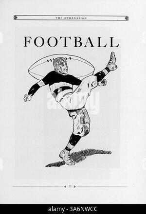 In diesem Jahrbuch 1925 der de La Salle High School wird das akademische Jahr der Schule vorgestellt, in dem Schülerleistungen, Leichtathletik, außerschulische Clubs und Lehrkräfte vorgestellt werden. Stockfoto