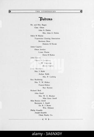 Dieses Jahrbuch 1925 der de La Salle High School dokumentiert die Schüler, Lehrer, Sportmannschaften, Vereine und bemerkenswerte Ereignisse des Schuljahres 1924-1925. Stockfoto