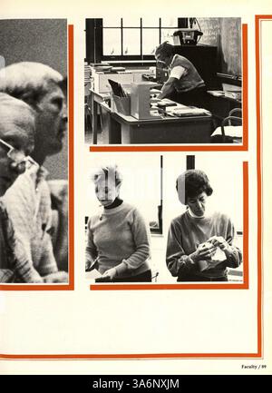 Das Jahrbuch Wahian 1987 von der Washburn High School dokumentiert die Aktivitäten und Ereignisse des Schuljahres 1986-1987 und zeigt Studenten, Dozenten, Leichtathletik, Clubs, und akademische Leistungen. Stockfoto
