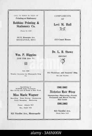 In diesem Jahrbuch 1925 der de La Salle High School werden Schüleraktivitäten, Lehrkräfte, Leichtathletik, Vereine und wichtige Veranstaltungen aus dem akademischen Jahr 1924-1925 vorgestellt. Stockfoto