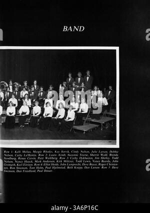 Das Antler Yearbook 1979 der Minnehaha Academy zeigt die Höhepunkte der Schüler, Lehrkräfte, Leichtathletik, Vereine und bedeutender Schulveranstaltungen aus dem Jahr 1978-1979. Stockfoto