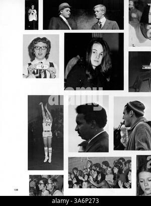 Das Jahrbuch der Patrick Henry High School 1972 dokumentiert Aktivitäten, Vereine, Sport und afroamerikanische Kulturbeiträge aus dem Schuljahr 1971-1972. Stockfoto