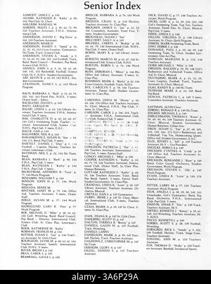 Das Jahrbuch 1972 der Patrick Henry High School bietet Einblicke in die Aktivitäten der Schüler, die Lehrkräfte, die Leichtathletik und die afroamerikanische Geschichte des Schuljahres 1971-1972. Stockfoto