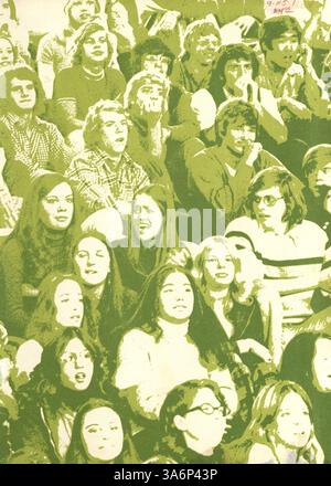 Das Echowan Jahrbuch 1973 von der St. Louis Park High School bietet einen detaillierten Überblick über die Schüler, Lehrer, außerschulische Aktivitäten und wichtige Ereignisse während des Schuljahres 1972-1973. Sie dokumentiert die Leistungen der Gemeinschaft. Stockfoto