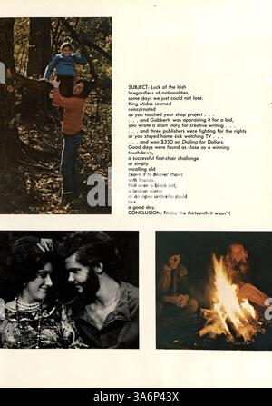 Das Echowan Jahrbuch 1973 von der St. Louis Park High School beleuchtet die wichtigsten Ereignisse des Schuljahres 1972-1973, einschließlich Schüleraktivitäten, Leichtathletik, akademische Leistungen und Vereinsbeteiligung. Stockfoto