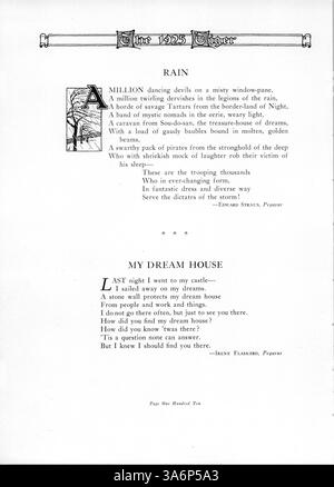 Diese Ausgabe des South High Yearbook, 'Tiger', 1925 enthält Aufzeichnungen über das Leben der Schüler, akademische Erfolge, Sportveranstaltungen und die Rolle afroamerikanischer Schüler bei Schulaktivitäten während des Schuljahres 1924-1925. Stockfoto