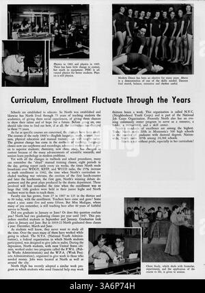 Die Ausgabe 1966 des Polaris Jahrbuchs von North High fasst die wichtigsten Momente des Schuljahres 1965-1966 zusammen, darunter Leichtathletik, Schulclubs, Schüler und Dozenten. mit Schwerpunkt auf afroamerikanischen Beiträgen. Stockfoto