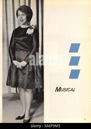 Das Jahresbuch 1964 der Minnehaha Academy dokumentiert die Schüler, Lehrer, Leichtathletik, Vereine und andere wichtige Ereignisse aus dem Schuljahr 1963-1964. Stockfoto