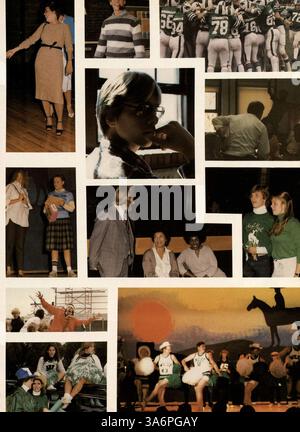 Das West High Yearbook 1981, das Hesperian, fängt Schüler, Lehrer, Sport, und Schulclubs aus dem Schuljahr 1980-1981. Stockfoto