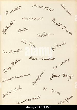 Das Jahrbuch der Blake High School 1960, Call O' Pan, zeigt Schüler, Lehrer, Clubs, leichtathletik und Schlüsselveranstaltungen aus dem Schuljahr 1959-1960, die die Kultur und die Errungenschaften der Schule widerspiegeln. Stockfoto