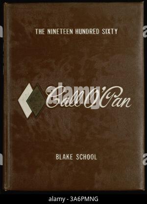 Das Call O' Pan Jahrbuch 1960 der Blake High School dokumentiert die Schüler, Lehrkräfte, Vereine, Leichtathletik und Schlüsselveranstaltungen des akademischen Jahres 1959-1960 und erfasst das Wesen des Schülerlebens und der Schulaktivitäten. Stockfoto
