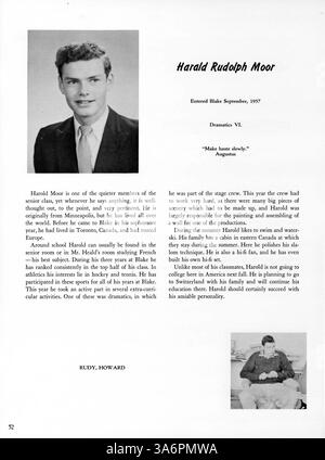 Das Call O' Pan Jahrbuch der Blake High School 1960 zeigt Veranstaltungen, Leichtathletik, Schülerleistungen, Höhepunkte der Fakultät und Schulclubs aus dem akademischen Jahr 1959-1960. Stockfoto