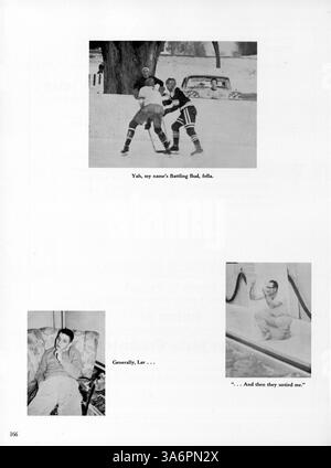 Diese Ausgabe des Blake Yearbook, Call O' Pan 1960, zeigt die Studentenschaft, Lehrkörper, Vereine, Sportmannschaften und andere bedeutende Veranstaltungen aus dem akademischen Jahr 1959-1960. Stockfoto